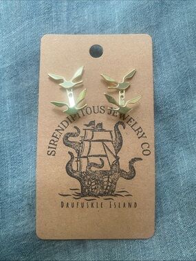 Gold Seagull Earrings